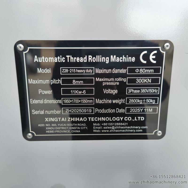 vietnam thread rolling machine, zhihaomachinery